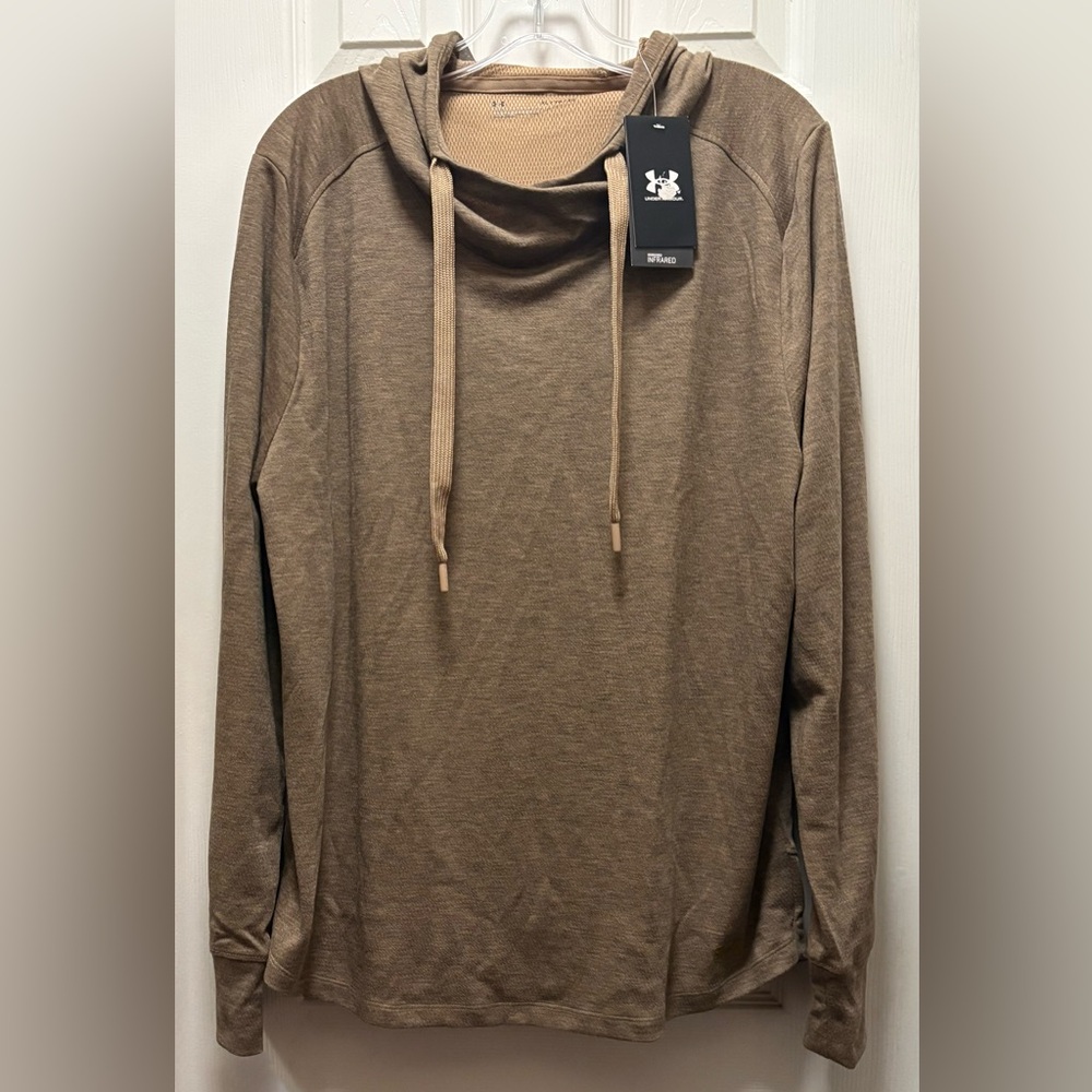 Under Armour Brown/Tan Expanse Specialist Thin Loose Hoodie Womens Medium